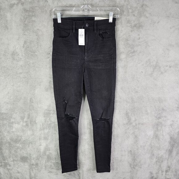 Womens American Eagle NeXT Level Stretch Super Hi Rise Jegging Rocker 2 Short - Picture 2 of 12